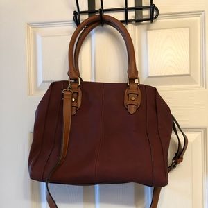 Maroon satchel. Barely used.